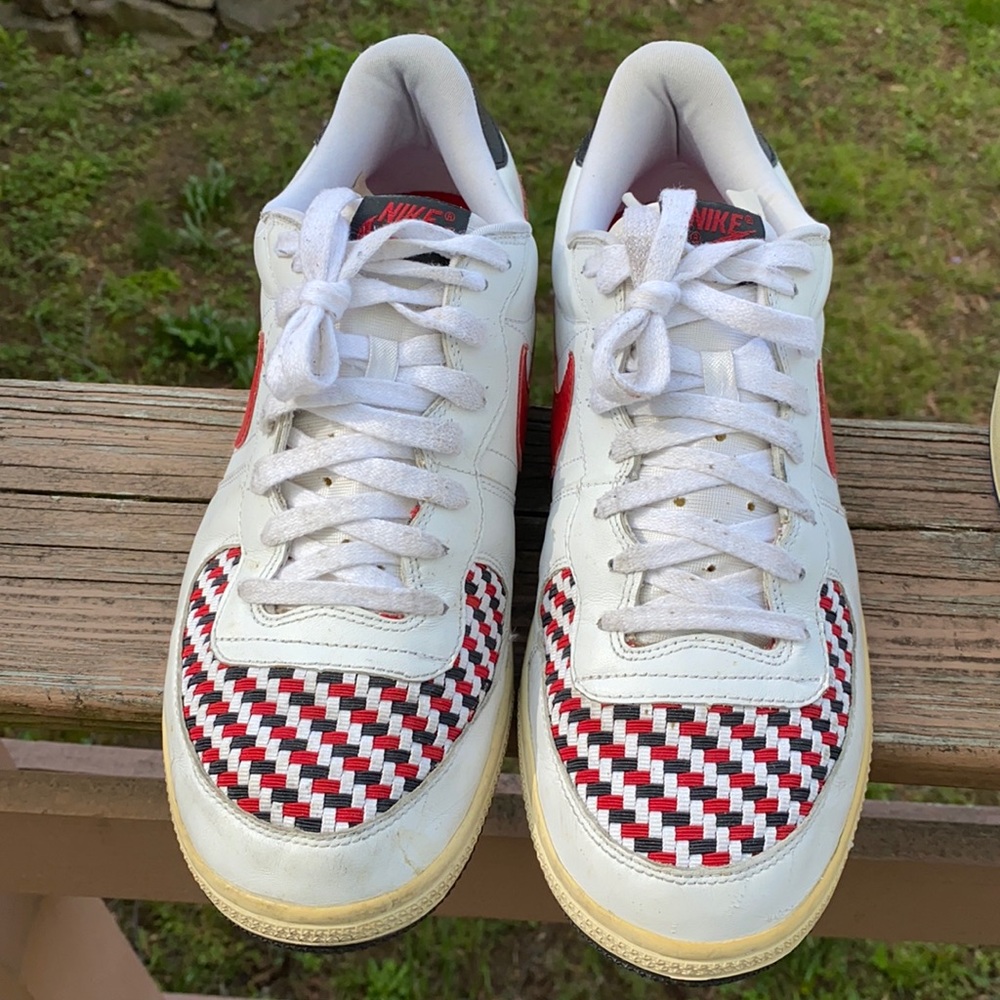Red Black White Checkered Nikes